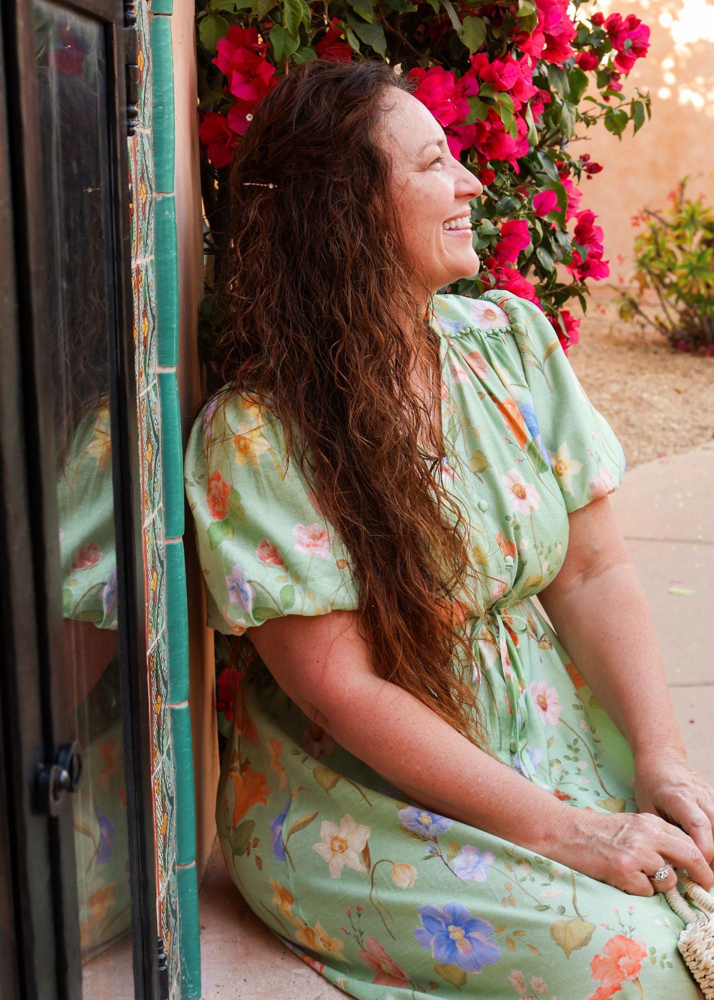 Vintage Charm Dress- Mint