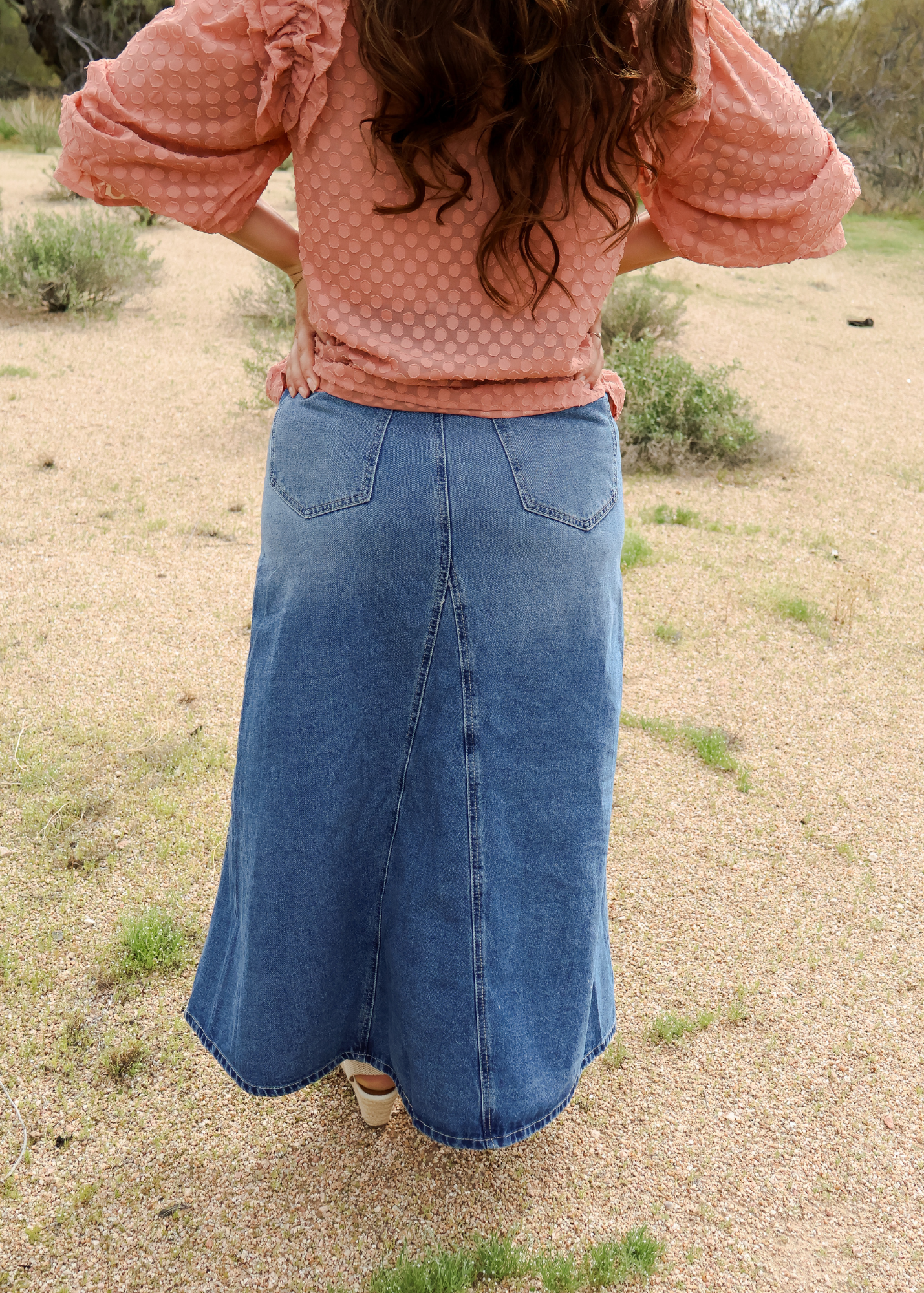 Fit & Flare Denim Skirt