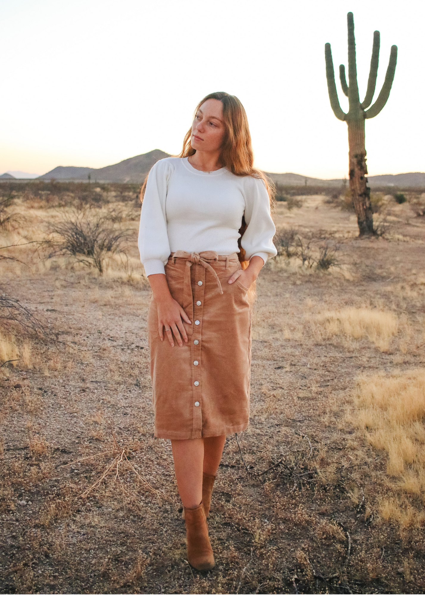 Sandy Corduroy Skirt