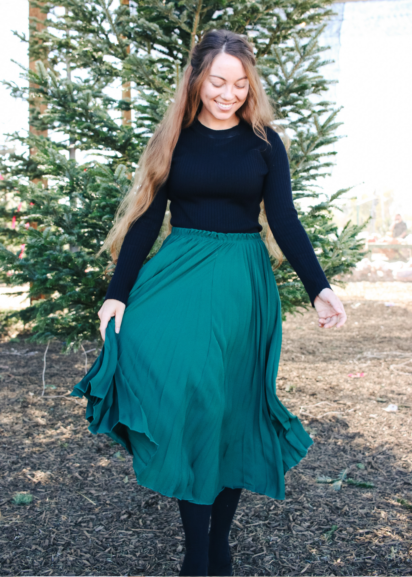 Jade Pleated Skirt