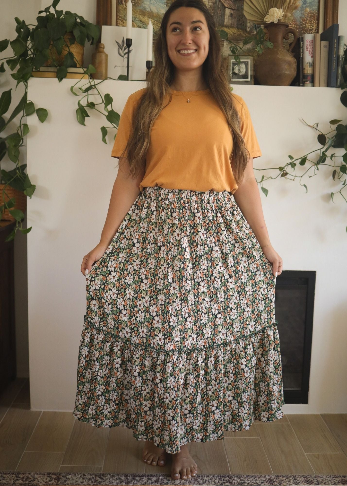 Sadie Crinkle Pleated Skirt