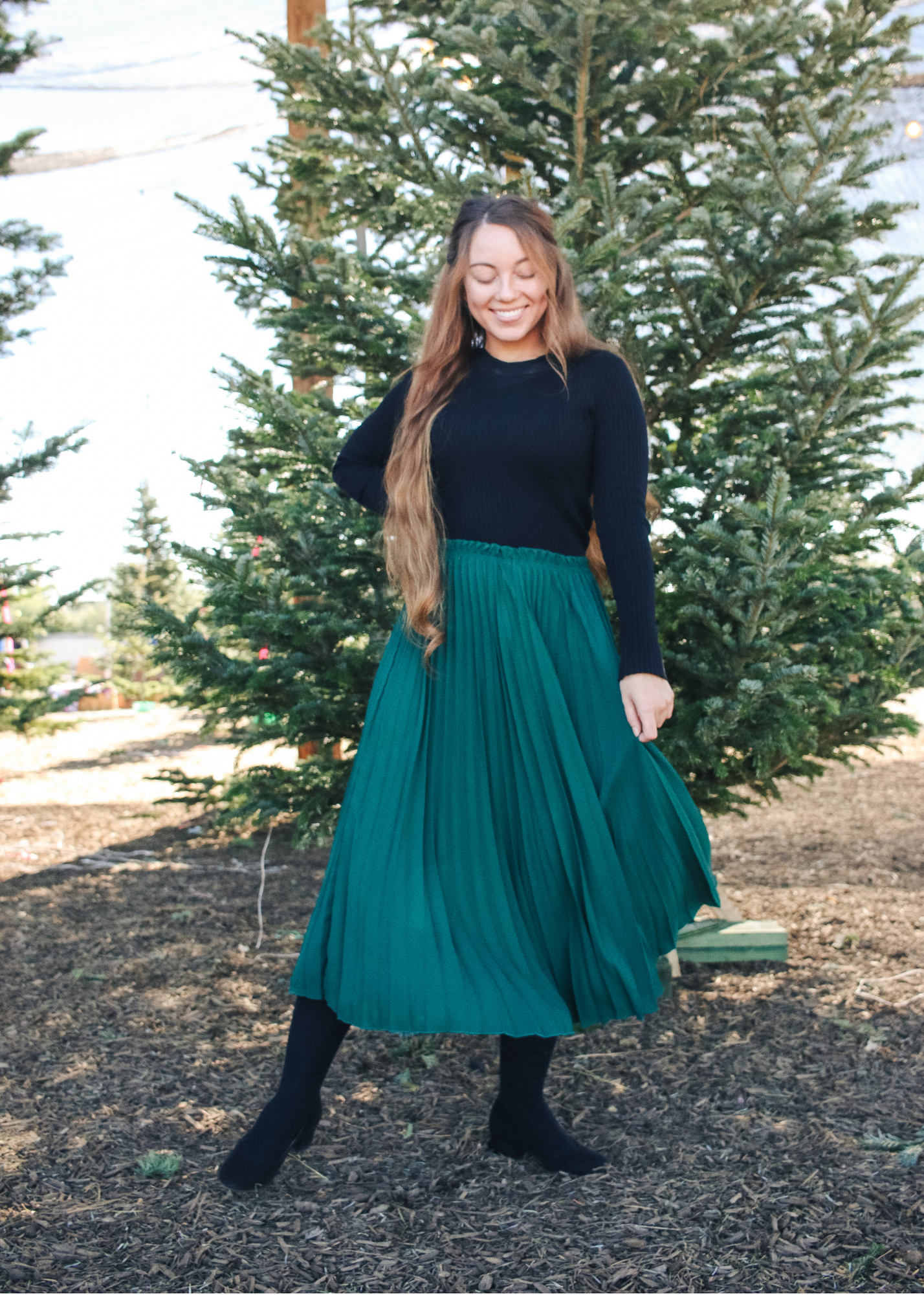 Jade Pleated Skirt