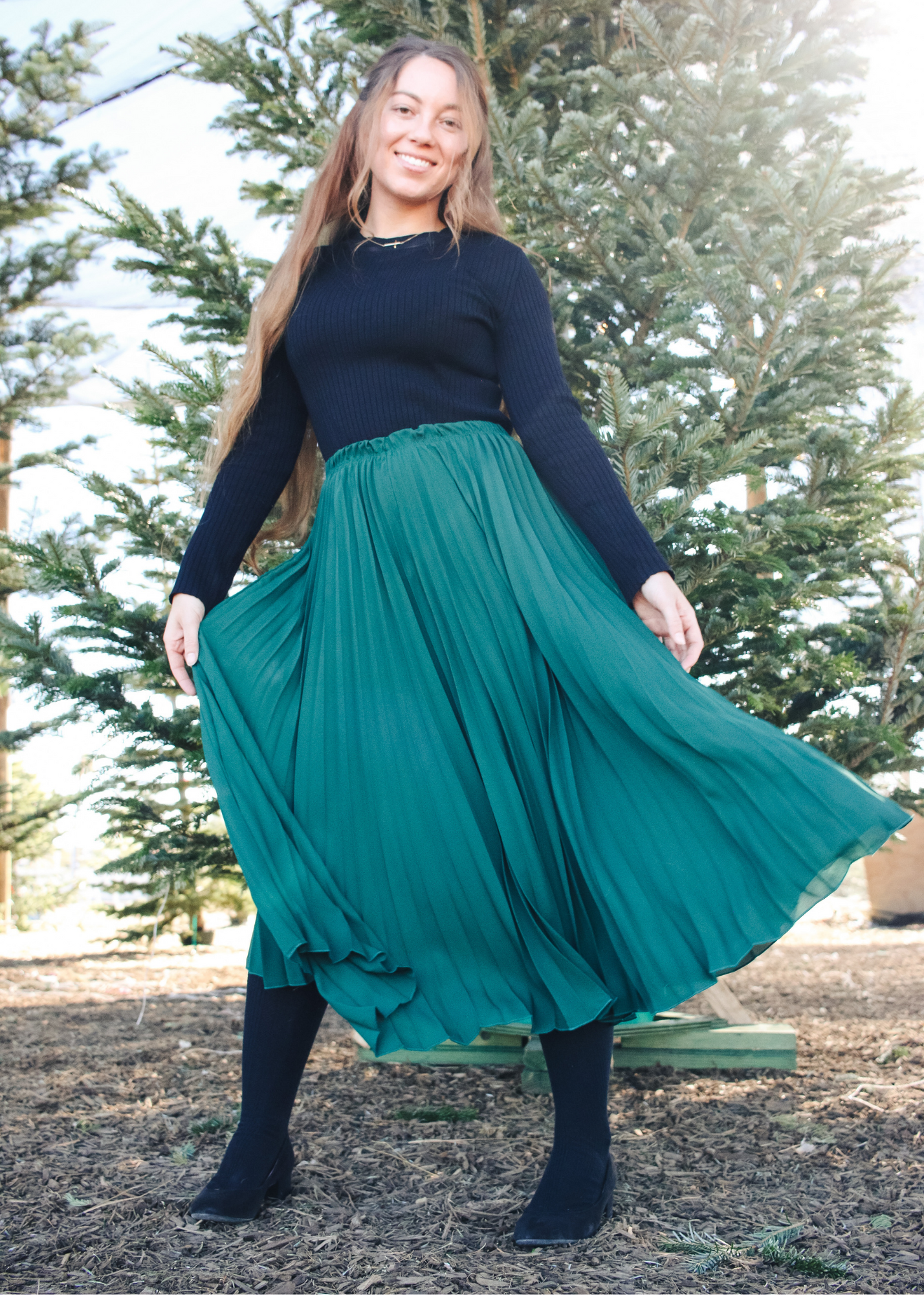 Jade Pleated Skirt