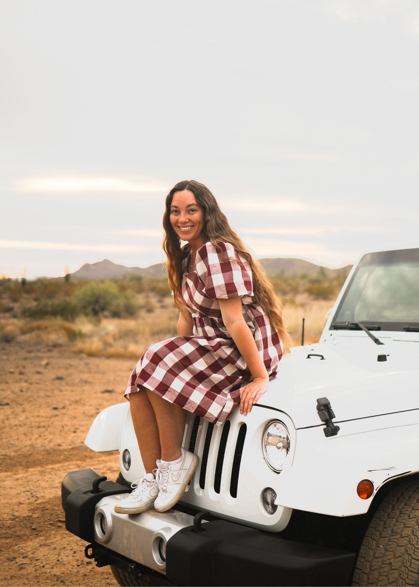Berry Plaid Dress