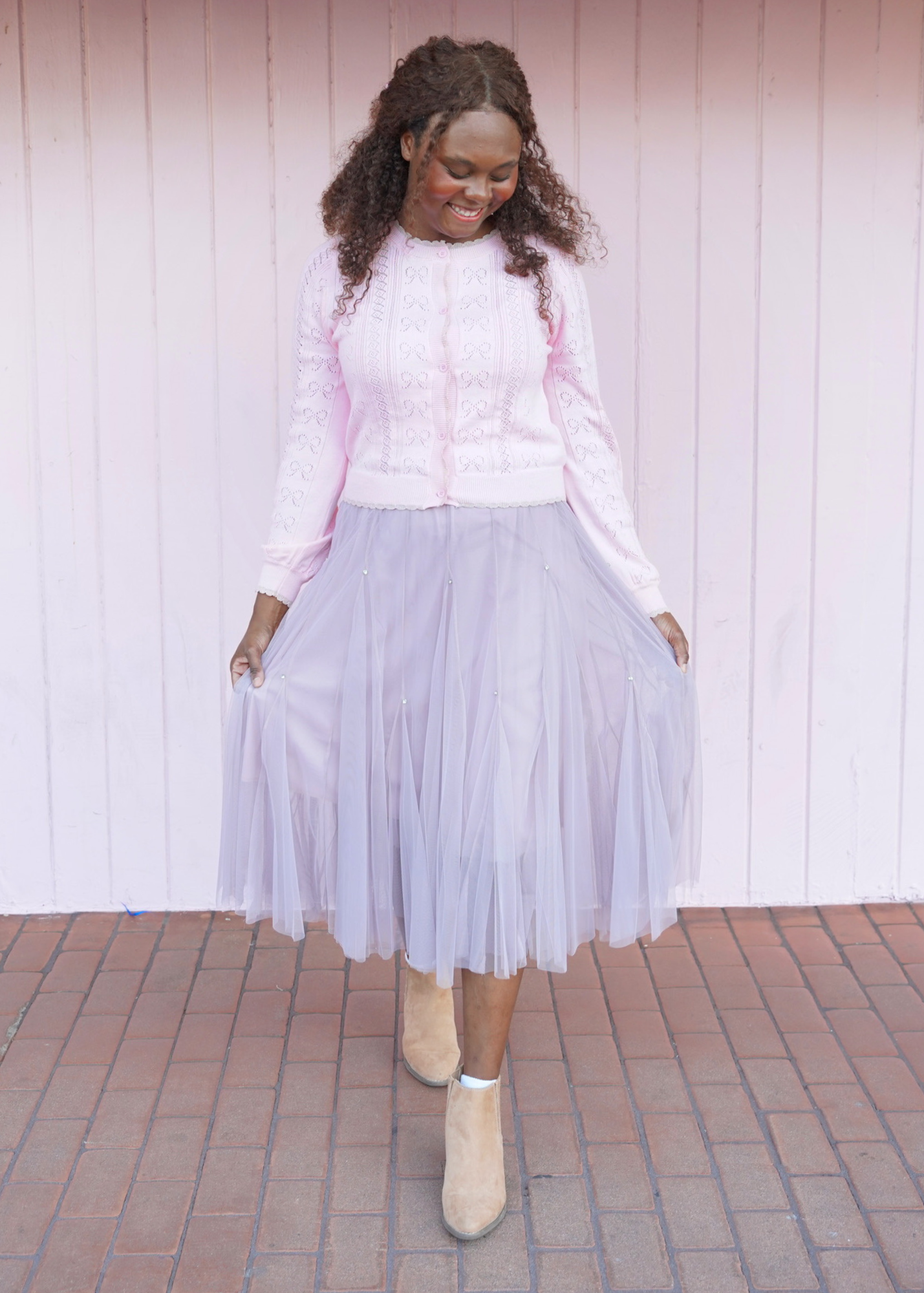 Cupids Cable Knit Cardigan