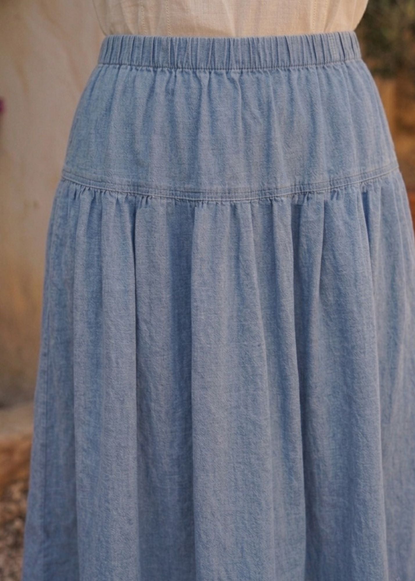 Boho Denim Skirt