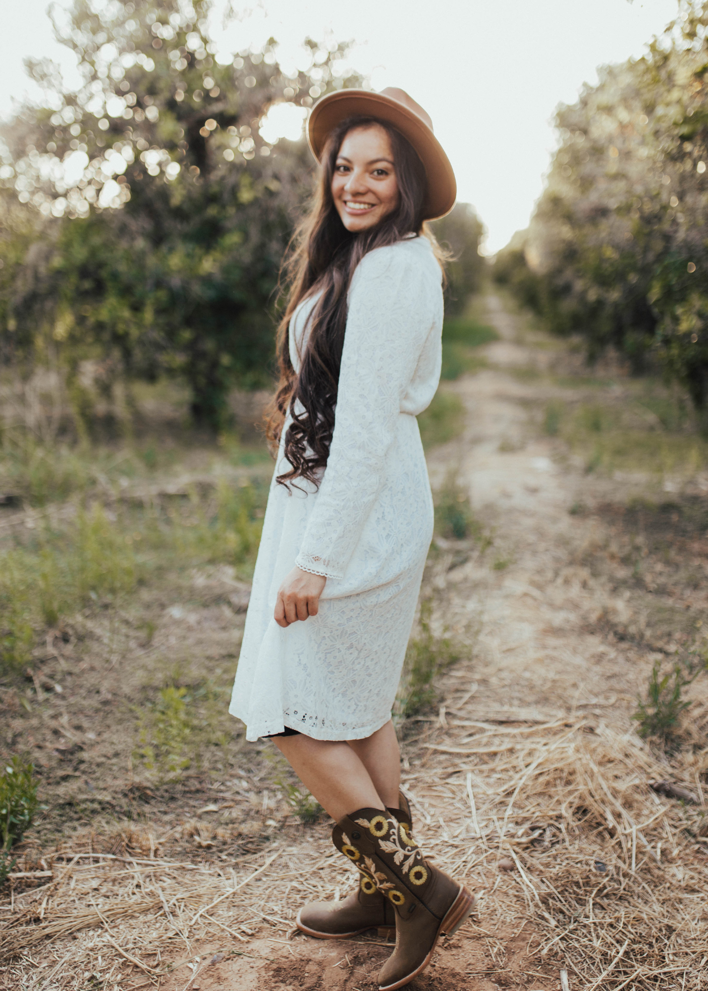 Lace dress cowboy sales boots