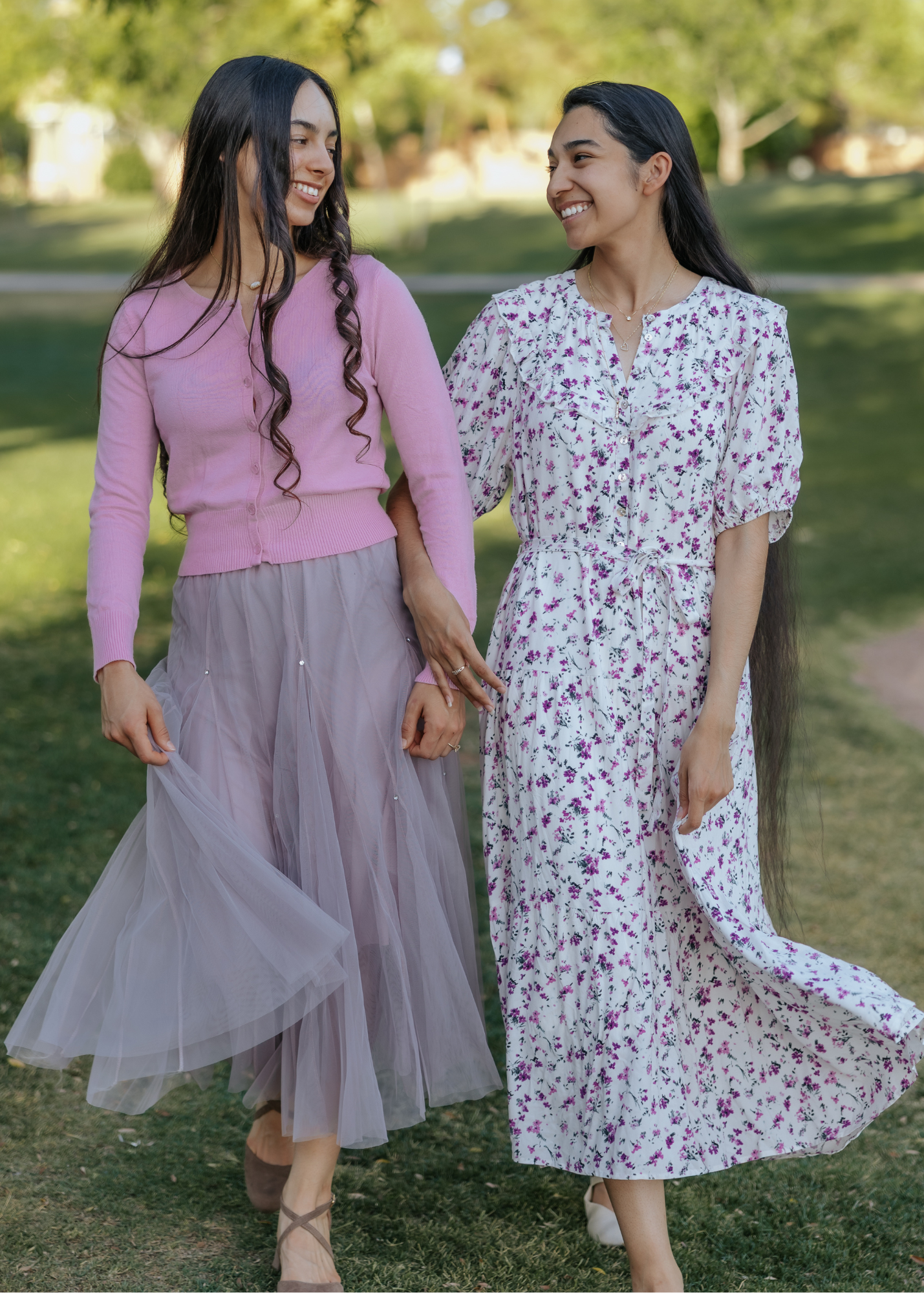 Lavender Tulle Midi Skirt