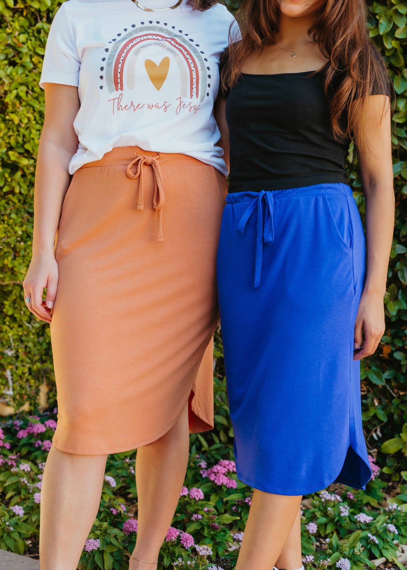 Drawstring Midi Skirt