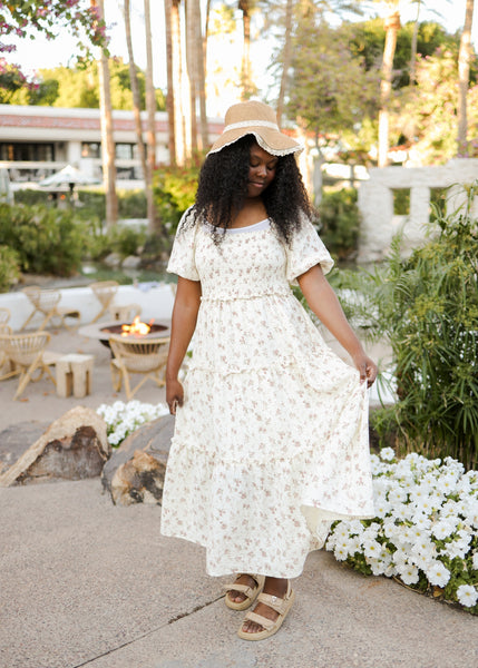 cream meadow cutwork dress reviews ASTR the Label Caerwyn Dress in Cream