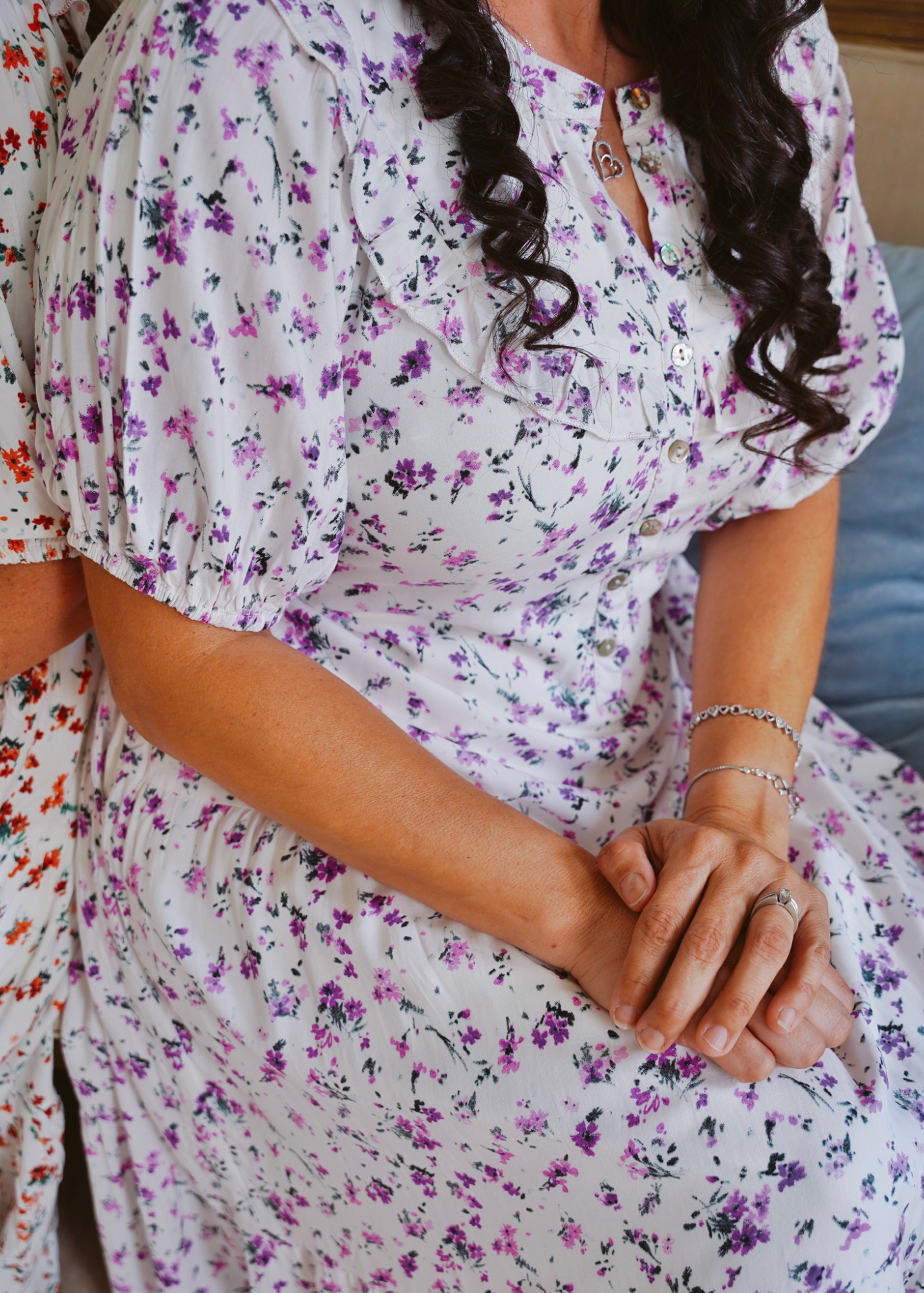 Wildflower Midi Dress- Purple