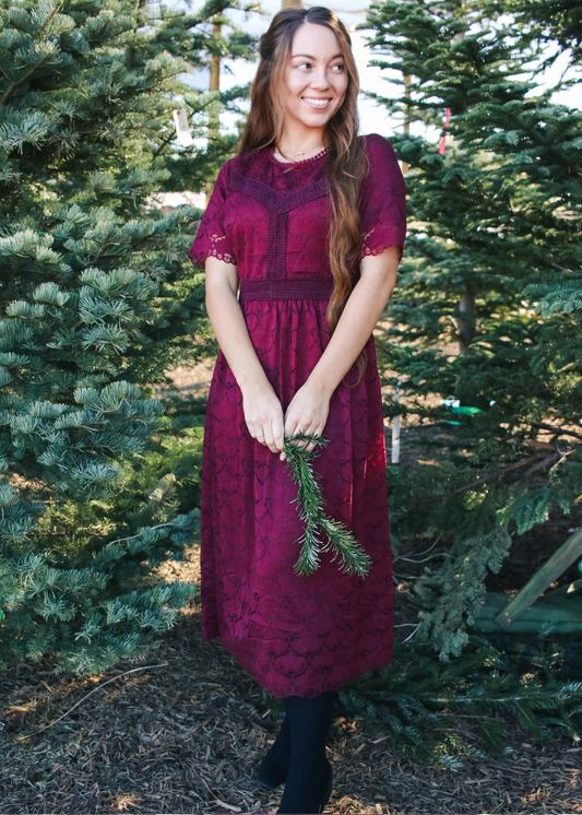 Violet Lace Dress