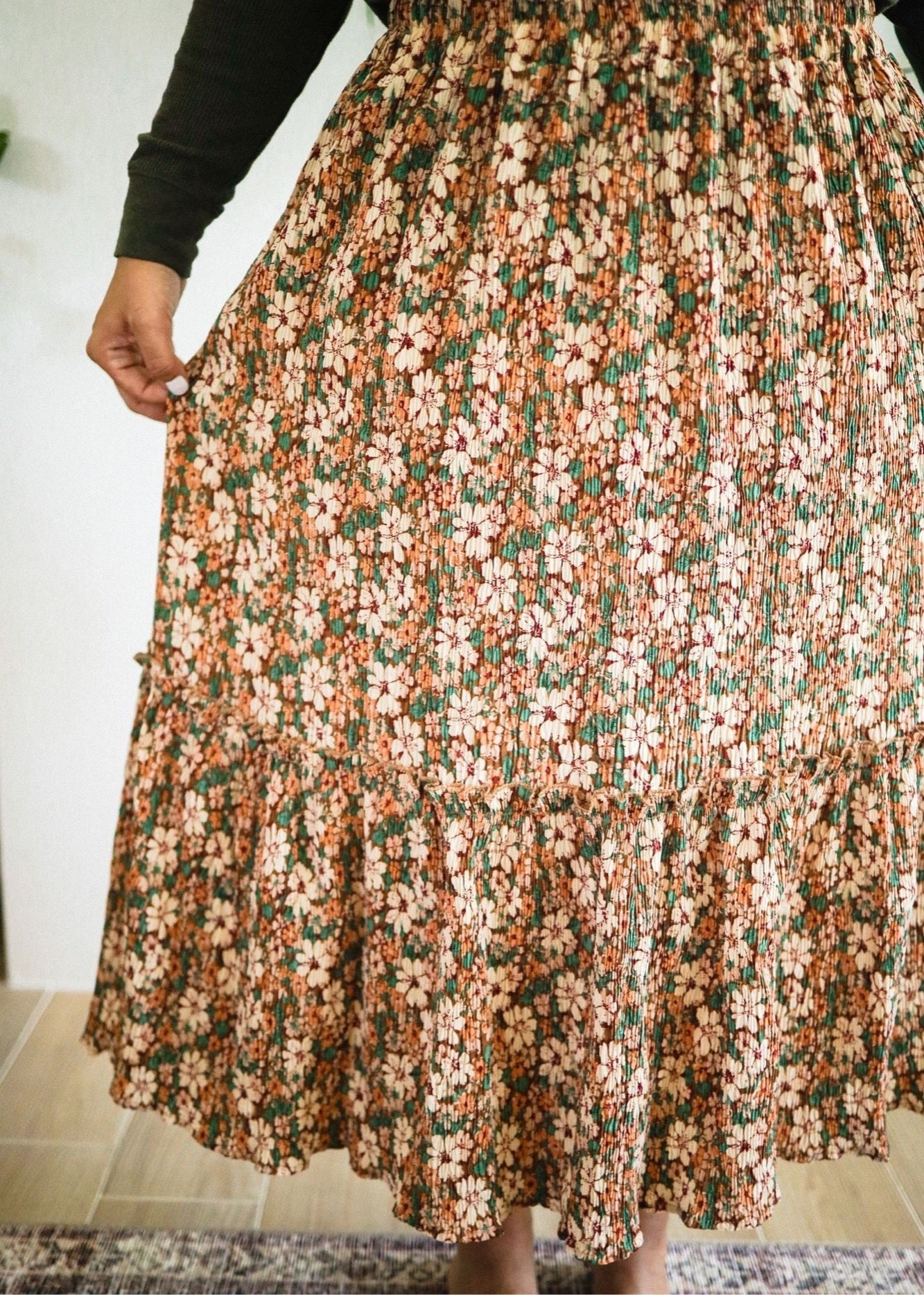 Sadie Crinkle Pleated Skirt