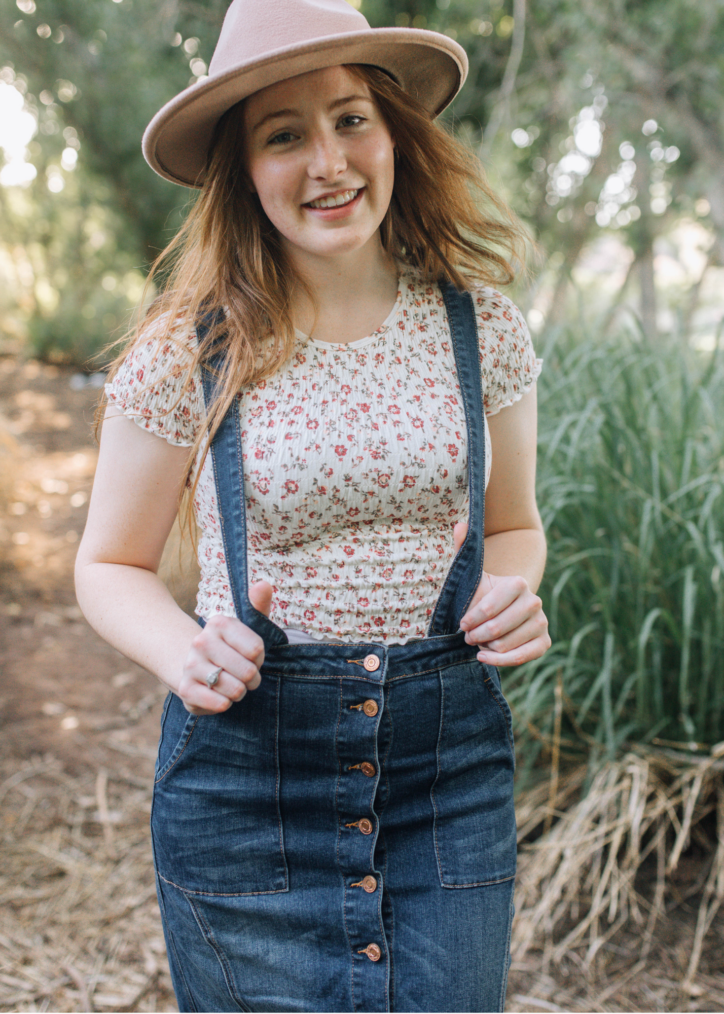 Dark Denim Overall Skirt