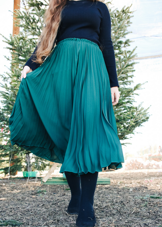 Jade Pleated Skirt