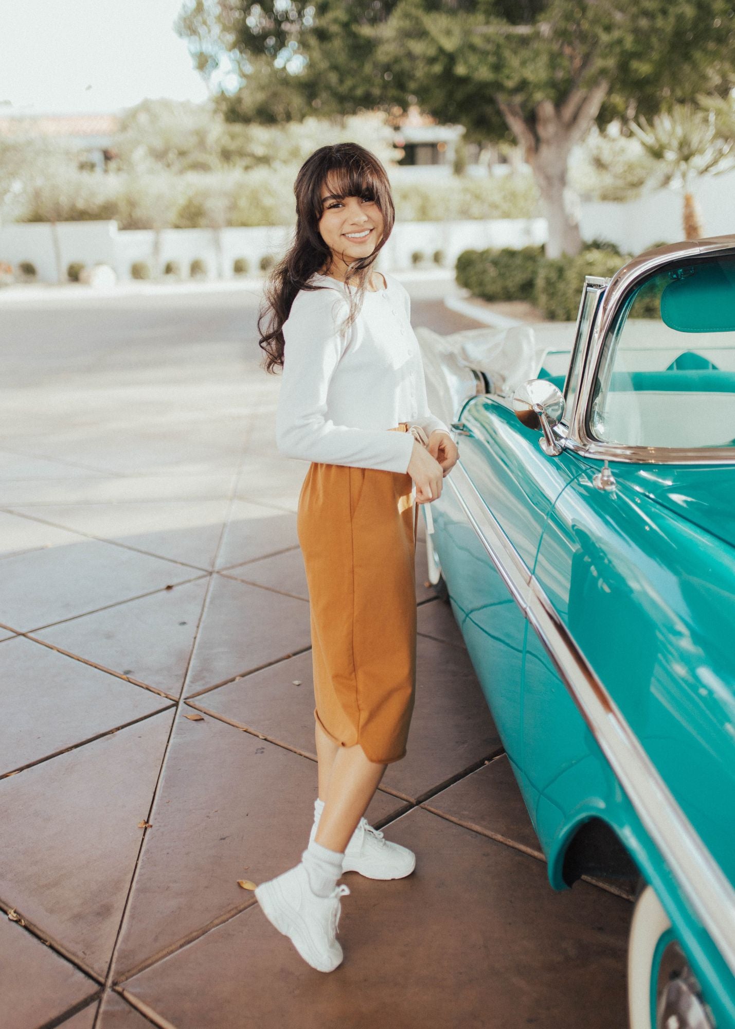Drawstring Knit Skirt